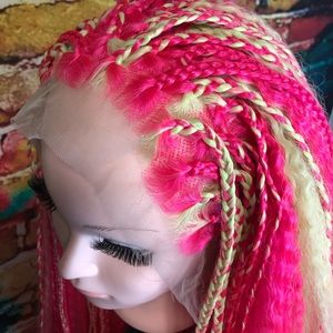Front lace front braided wig